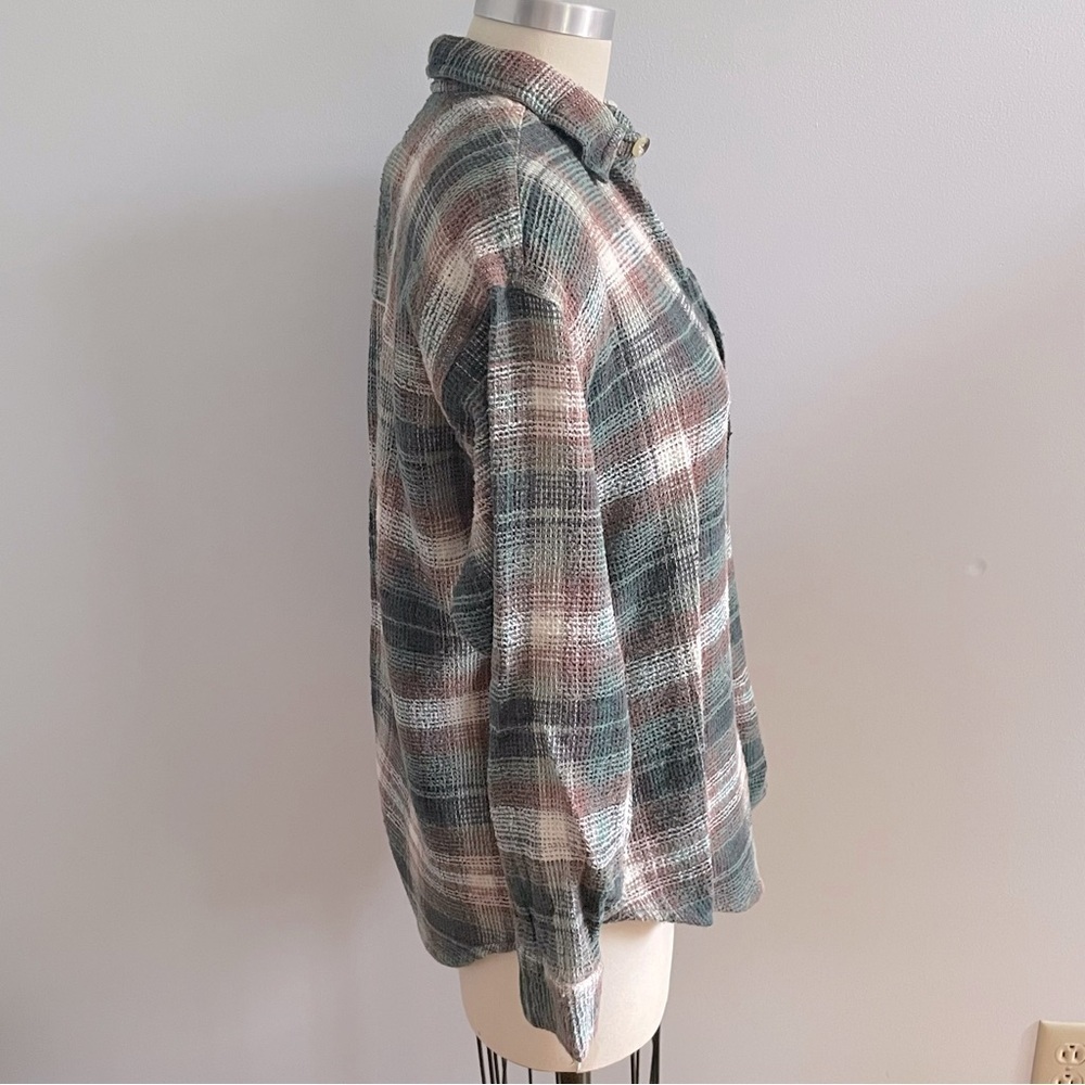 Jordache Vintage 1990’s Flannel Button Down Top- Multicolored- Size Medium - Picture 5 of 7
